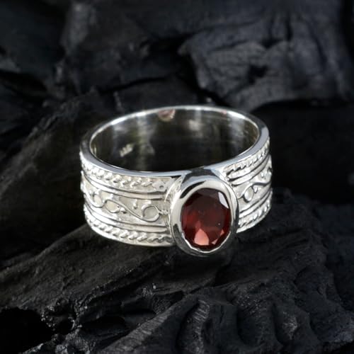 Image of 55Carat Choose Your Color Genuine Gemstone Sterling Silver Ring Band Vintage Handmade Jewelry Sizes 5-12