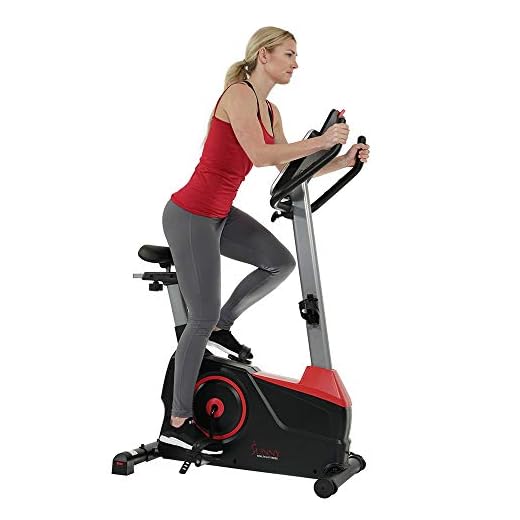 Sunny Health & Fitness Evo-Fit Stationary Upright Bike with 24 Level Electro-Magnetic Resistance - SF-B2969