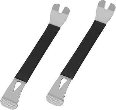 Auto Trim Removal Tool Metal for Car, Door Panel Dashboard Radio Audio Navigation Installer, Upholstery Fastener Disassembly Pliers Interior Exterior Replace Pry Clip Home 2 Pieces