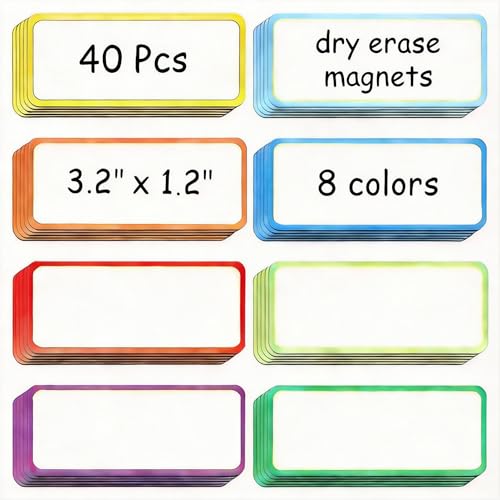Étiquettes magnétiques effaçables tableau blanc plaque identification flexible