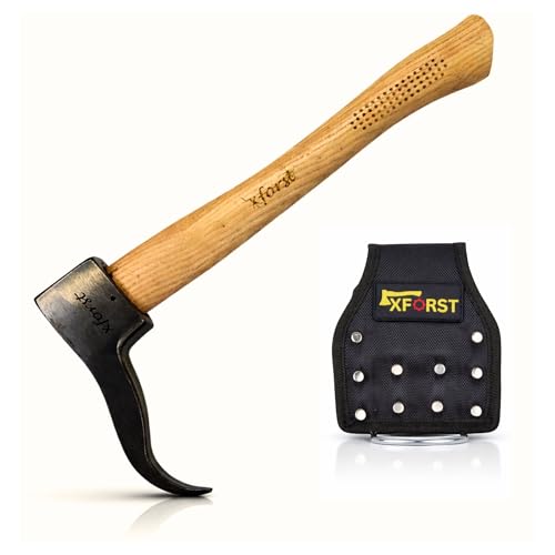 Xforst Sapie à Main X-Pi50 BX Sappie, idéale pour déplacer et ramasser Les bûches et Les Troncs de Bois. Manche en Bois de frêne. Porte Marteau Offert. Outils Forestiers