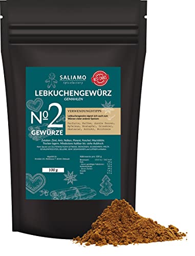 100g Lebkuchengewürz gemahlen, Gewürzkuchen, Weihnachtsgewürz, zum Verfeinern von Kuchen, Muffins, Waffeln. Weihnachten Gewürzmischung | Saliamo