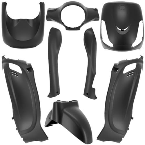 Kit carénage P2R pour Sym Fiddle 2 50cc 2011-2014 carrosserie noir mat 8 pièces