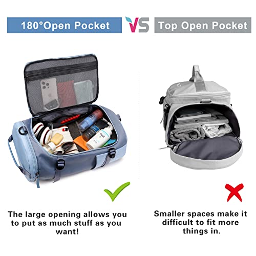 Acesak Gym Bag For Women - Small Sports Duffle Bag With Shoes Compartment & Wet Pocket - 28L Gym Accessories Backpack Workout Bag Waterproof Carry On Rucksack Daypack #TOP2