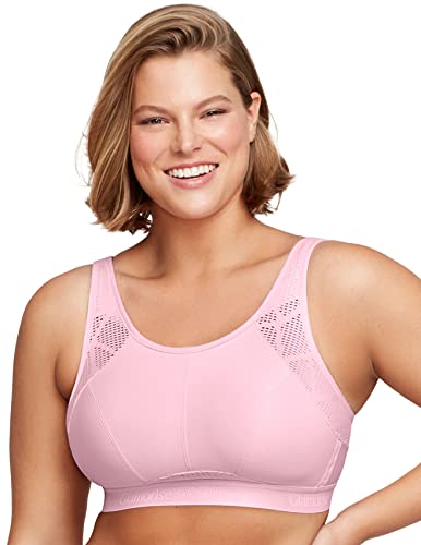 Glamorise Womens No-Sweat Mesh Wirefree #1068 Sports Bra, Pink, 38G Us #TOP20