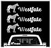 siviwonder Westfale Warmblut Sportpferd Aufkleber 3er Set Pferdeaufkleber Pferd reiten Auto Folie Farbe Silber, Größe 20cm
