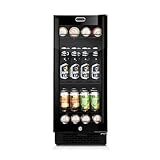 Whynter BBR-801BG Built Beverage Refrigerator and Cooler Mini Fridge with Glass Door with Lock, 3.0 Cubic Feet, Black, 100, Can
