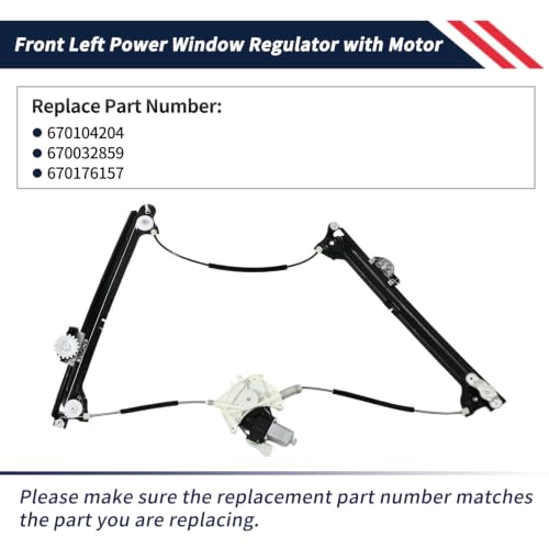 Promrmr 670032859 Front Driver Left Side Electric Power Window Regulator with Motor Compatible with Maserati Levante M161 2017-2024, Replace 670104204 670176157 by Promrmr - Used condition - Image 3
