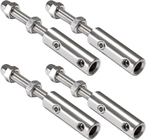 PRIOstahl Drahtseilklemme 4er Set M6 Edelstahl V2A - Seilspanner...