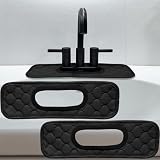 Bathroom Sink Splash Guard Oval-Hole Rectangle-Hole: AHA HOMEWARE, Faucet Mat...