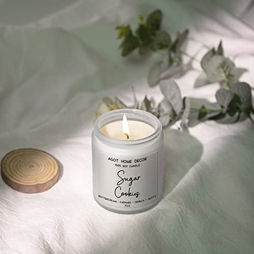 Sugar Cookies Candle | Buttercream, Caramel And Vanilla Winter Holiday Candles For Home Scented| 7Oz Aromatherapy Candles| Home Decor #TOP5