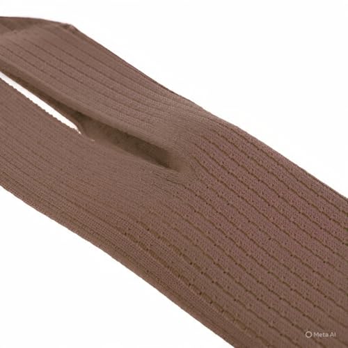 Image of iPhone Pocket features a singular 3D-knitted construction designed to fit any iPhone a beautiful way to wear and carry nitted Scarf with Contrast Stripe Detail, Unisex, (Brown) (Long)