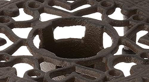 Esschert Design Cast Iron Tealight Warmer ,Brown,21.6 x 14.4 x 4.7 cm