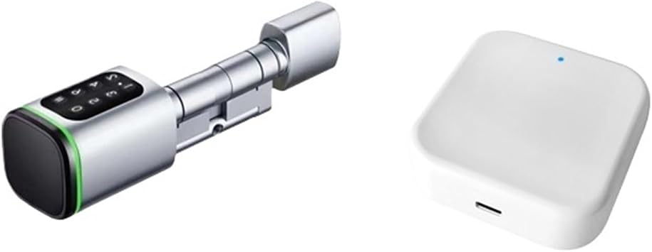 Tuya APP Digital Password RFID Card Bluetooth Cylinder Lock TTLock WIFI Remote Contro Keyless Digital Electronic Smart Door LockTtlock Silve gateway,A 35 B 35
