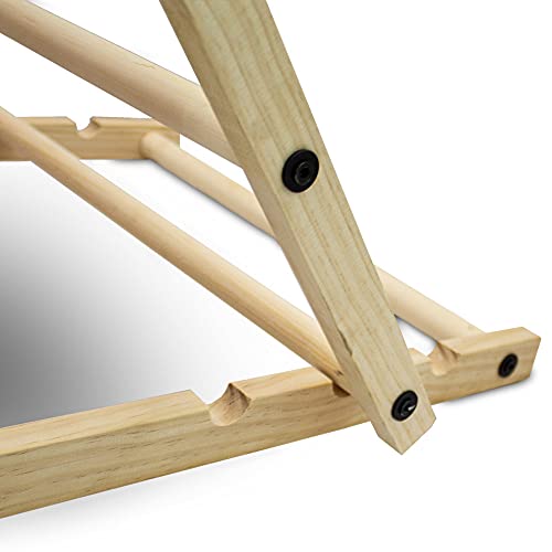 Strandstuhl Bituxx Liegestuhl aus Holz für Garten und Balkon