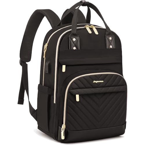 Laptop Backpack Work Bag - 15.6 inch Black Travel Backpack