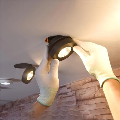 Foco empotrable COB giratorio de 360 grados, diseño delgado negro regulable para interior 3