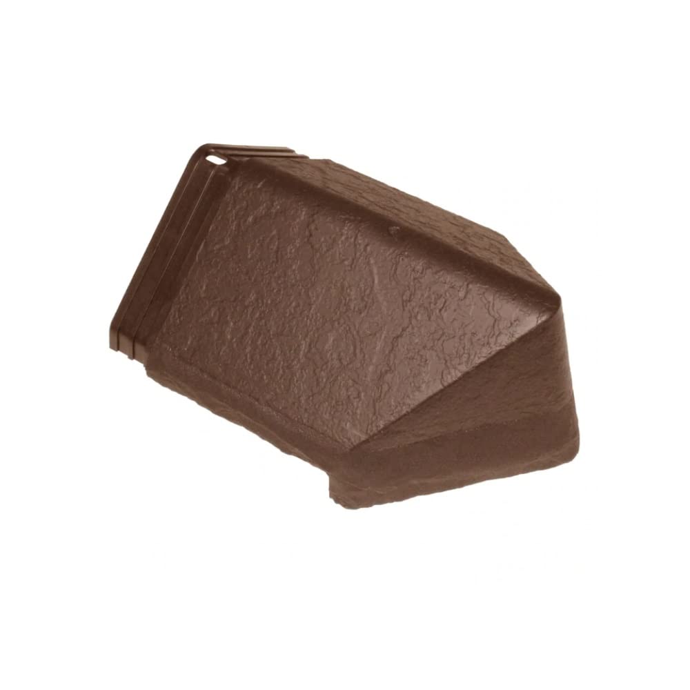 Envirotile Plastic Roof Tiles - Hip End Cap - Brown - Slate Effect Finish