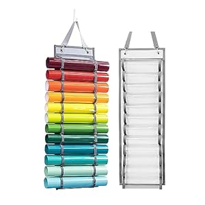 Vinyl Roll Organizer 12 Compartment Hanging Storage Rack – Wall Mount