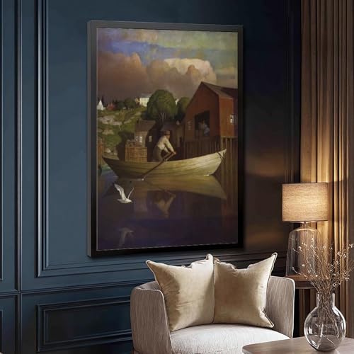 Impression toile The Doryman NC Wyeth évocation crépuscule - 3