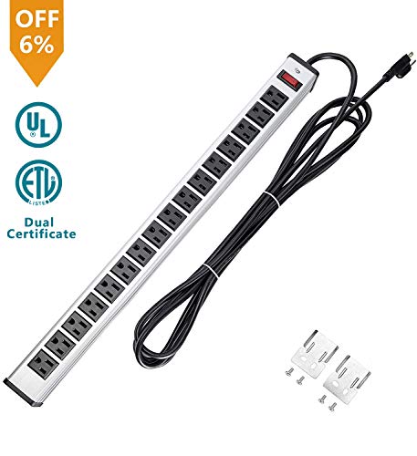 BTU Rack Mount Power Outlet 16 Outlet Heavy Duty Aluminum Socket Anti-Thunder Power