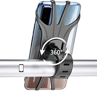 Zoeson Bicycle Phone Holder For 4.0-6.0 inch Universal Mobile Cell Phone Holder Bike Handlebar Clip Stand GPS Mount Bracket (Black-2)