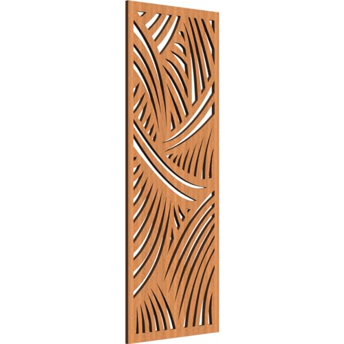 Image of 15 3 /8 inchW x 39 3 /8 inchH x 3 /8 inchT Chester Decorative Fretwork Wood Wall Panels, Cherry
