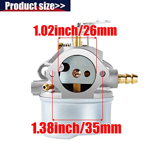 Qazaky 640052 Carburetor Compatible With Tecumseh 640349 640054 640058 640058A Hmsk80 Hmsk85 Hmsk90 Hmsk100 Hsmk110 Lh318Sa Lh358Sa 8Hp 9Hp 10Hp Snow Blower Thrower Generator Chipper Shredder 50-659 #TOP2