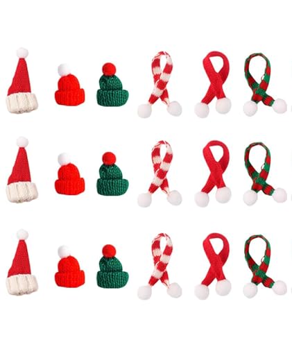 YSFVNP 6pcs Christmas Decorations, Christmas Tree Ornaments Santa Claus with String, Hanging Decor for Door Window Home Xmas Tree (18PCS (B))