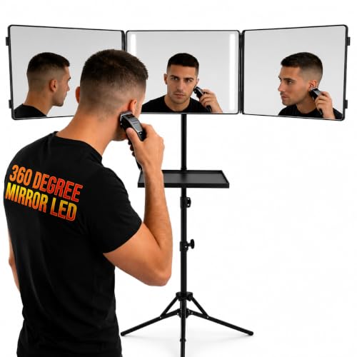 360 Self Haircut Mirror with LED Lights