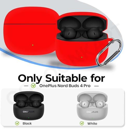 Image of Soft Silicone Case Cover for OnePlus Nord Buds 4 Pro (Red)