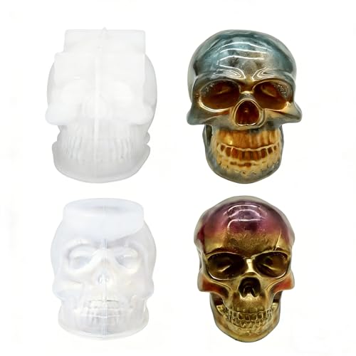 WYAHYQ 2Pièces Moules en Silicone résine époxy Halloween Fabrication de Bougies Moules à...