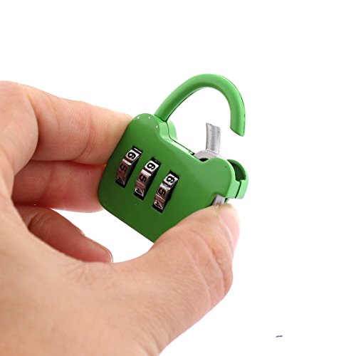 Image of Aexit 19mm x Padlocks & Hasps 16mm 3 Digits Metal Password Padlock Green for Tool Box Combination Padlocks Golf Case
