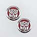 AOWIFT Lot de 2 autocollants 3D Transformers Autobot Deception pour voiture Rouge
