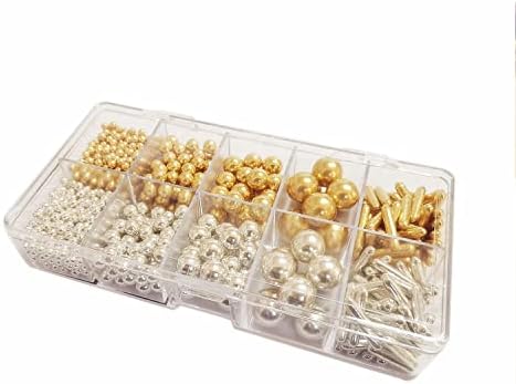 HIFUNBK Mixed Gold and Silver Sprinkles For Cake Topper, Gift Box Pack Dragee Cupake Topper For Cake Decoration