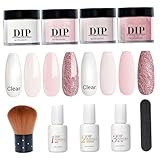 10pcs/set di immersione kit per chiodo in polvere a 4 colori set liquido in polvere con base e attivatore top coat per unghie francese salone manicure fai -da -te a casa, 2