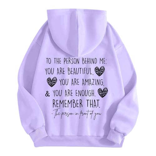 Sweat à capuche santé mentale violet pour cultiver la bienveillance au quotidien