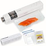 【ELOD Suseal Home マスターセット】真空パック機 真空パック 真空ポンプ 真空 パック 機 真空機 コードレス 70kpa 【充電式 & ハンズフリー】3つのモード搭載（自動吸引・シーリング・外部吸引） 真空保存シーラー 浮かせる収納 マグネット 本体＋専用袋3枚付き＋Mサイズ50枚＋AIR VALVE10枚セット 日本国内安心サービス (マスターセット ホワイト)