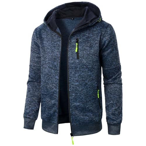 Uillui Mens Active Zip up Hoodie Lightweight Casual Long Sleeve miniatura 1