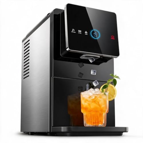 Image of Silonn Countertop Nugget Ice Maker, Self-Dispensing Ice Machine with Auto Drop Ice, Self-Cleaning, 40 lbs /24H Soft Chewable Ice for Home, Kitchen and Parties