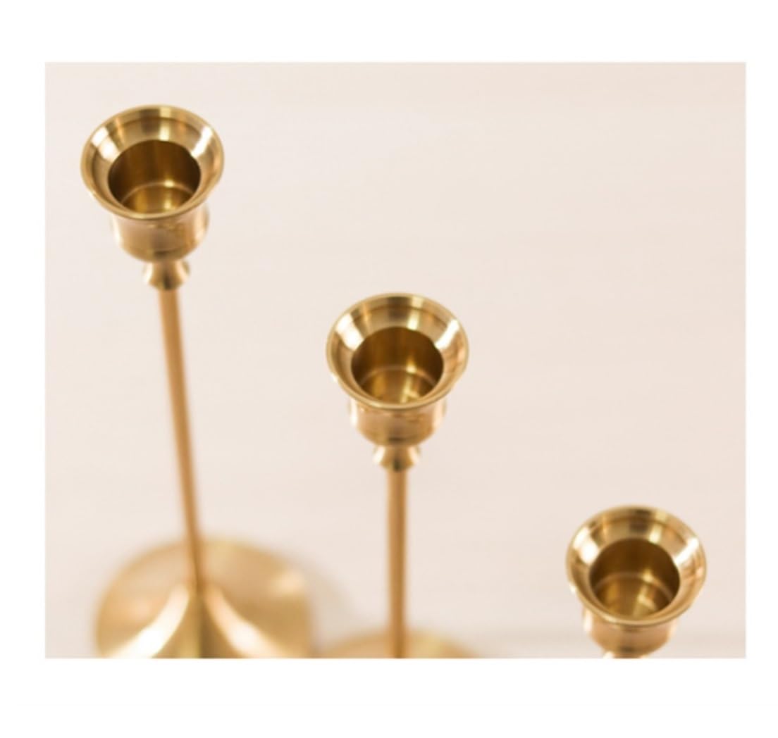 Świeczniki Wysoki Złoty Kandelabr Świecznik Ozdoba Na Środek Stołu Stojak Świecznik Filarowy Świecznik Stojak Stół Centralne (Color : Gold, Size : 21.5 * 6.6cm)