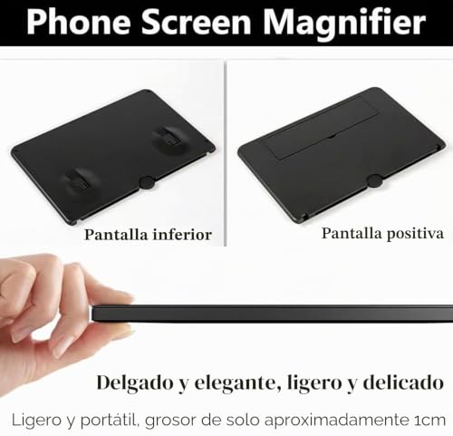 Lupa 3D para móvil con pantalla HD plegable de 18 pulgadas antifatiga 5