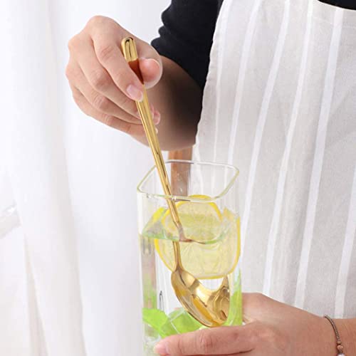 Theelepels latte lepels lange roestvrij staal gouden voor koffie ijscoupe ijs dessert cocktail 20cm 4 stks keuken gadgets - Image 4