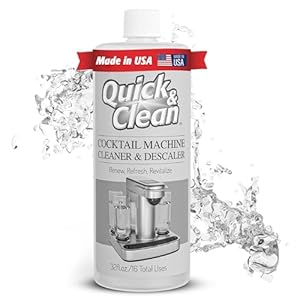 Quick & Clean Cocktail Machine Cleaner & Descaler – Made in the USA – Cleaner & Descaler for At-Home Cocktail Machines – Removes Mineral & Limescale Buildup