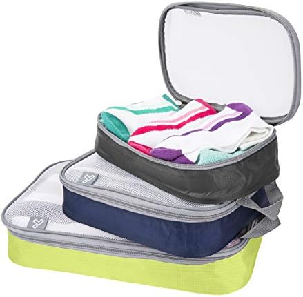 Travelon Set of 3 Packing Organizers, Bold, One Size