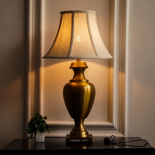 Divine Trends Royal Brass Antique Finish Gold Trophy Table Lamp w...