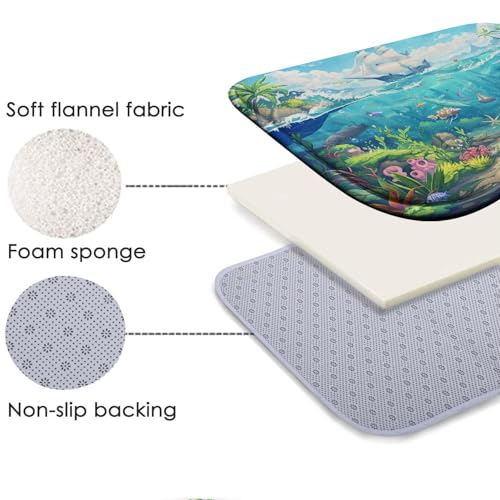 Tapis de Bain en Mousse à Mémoire Absorbant Séchage Rapide L - 5