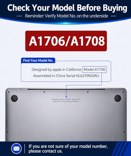 Image of A1706 A1708 Screen Replacement 13.3 inch for MacBook Pro 2016 2017 LCD(Gray) | Late 2016 Mid 2017 Retina, Model: EMC 3071 ,3163, 3164, 2978,13 inch,2560x1600,Full Display Assembly,Fix Kit