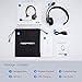 Trucker Bluetooth Headset Wireless Headset with Mic Over The Head Headset with Noise Cancelling Sound On Ear Car Earphones Office Earpiece for Cell Phone Bluetooth V2.1 Compatible for iOS & Android