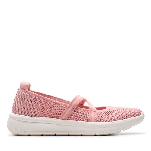 Clarks Women's Ezrinn Mist Mary Jane Flat, Dusty Pink Textile, 9.5 Wide US by Clarks - Used condition - US$39.05